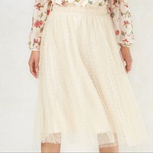 Disney Collection By LC Lauren Conrad Snow White Swiss Dot Tulle Skirt Sz M